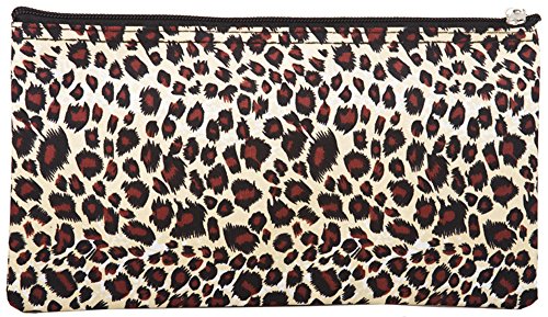 World Traveler Black Leopard Makeup Brush Bag 10-inch