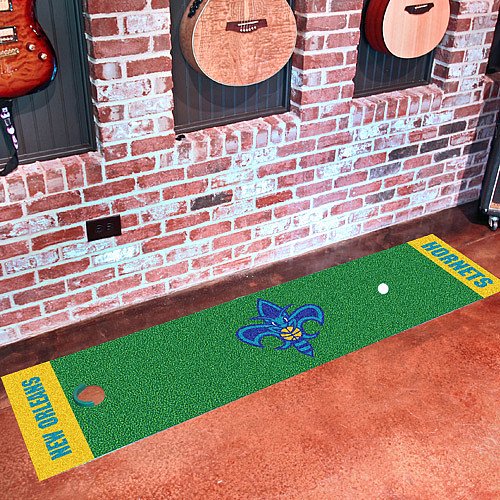 NEW ORLEANS HORNETS GOLF PUTTING CARPET RUNNER RUG