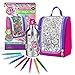 B Me DIY Snack Pack ? Color-Your-Own Lunch Bag & Water Bottle Kit for Girls ? Arts & Crafts Set w/ BPA-Free Thermos and Keychain, Insulated Lunch Box & 8 Magic Markers ? Perfect Birthday & Gift Age 6+