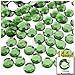 The Crafts Outlet 144-Piece Flat Back Acrylic Round Rhinestones, 10mm, Jet Black