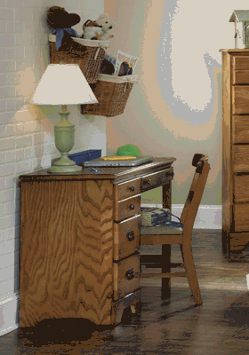 Check Price and More Info For Creek Side Student Desk in Oak Finish