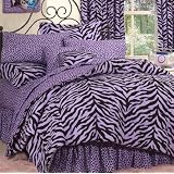 Purple Zebra + Leopard - Complete Bedding Set - Full