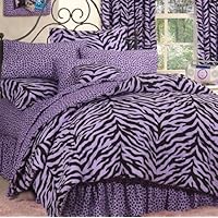 Purple Zebra + Leopard - Complete Bedding Set - Full