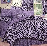 IMAGE OF Purple Zebra + Leopard - Complete Bedding Set - Full