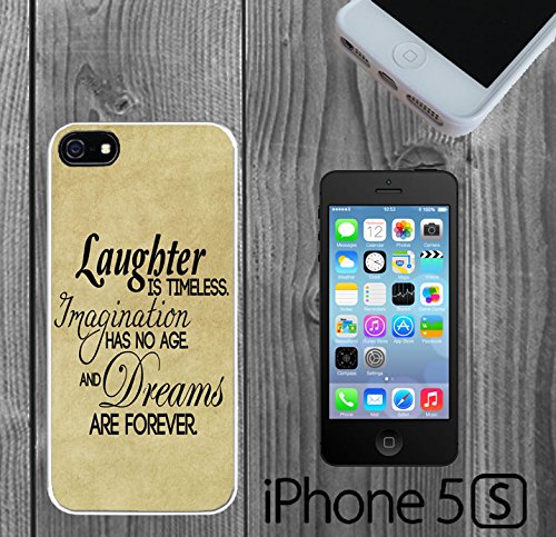 Laughter is timeless Quote Custom made Case/Cover/Skin FOR iPhone 5/5s -White- Rubber Case (Ship From CA)
