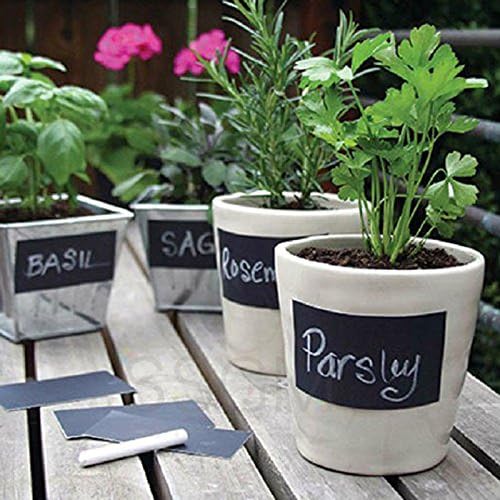 XIDAJE New 36x Small Chalk Black board Mason Jar Labels Stickers