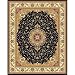 Safavieh Lyndhurst Collection LNH329A Black and Ivory Round Area Rug, 5-Feet 3-Inch Round