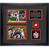 Mounted Memories Boston Red Sox Framed 2 4x6 World Series Champs Photos w/ World Series Dirt/Plate & Medallion