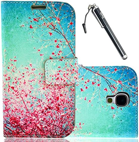 S3 Case, Galaxy S3 Case, Speedtek Peach Blossom Pattern Premium PU Leather Wallet Flip Protective Skin Case with Magnetic Closure for Samsung Galaxy S3 i9300 (2012) (Built-in Credit Card/ID Card Slot)