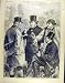 1869 Country Church-Yard Child Dialogue Fine Art Print