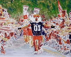 Auburn Painting - Auburn Tiger Walk