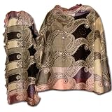 Handcrafted Womens Casual Stole In Paisley Work With Stones, Ankel Bells (Free Shipping, No Minimum Purchase)