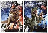 Jurassic World Coloring Book Set with Stickers and Posters (2 Books)