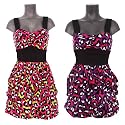 Hell Bunny Ga Ga 80's Dress - pink & purple