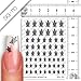Nailart NAIL TATTOO STICKER - turtle / tortoise - black