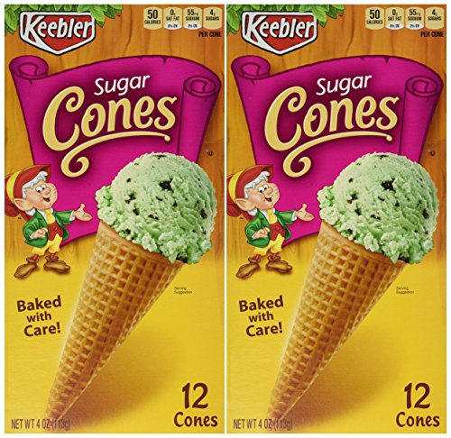 Keebler 12-Count SUGAR CONES 4oz (2 Pack)