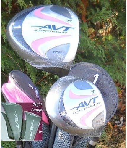 AGXGOLF Girls Right Hand AVT Edition Golf Club Set w460cc Driver, Fairway Wood, 4, 6 8 Irons + Pitching Wedge Includes Stand Bag & Free Putter; Tween, Teen or Tall Length; Fast Shipping