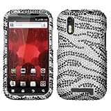 Hard Diamond Design Phone Cover Case Zebra Skin For Motorola DROID BIONIC