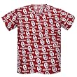 OU Logo Oklahoma University Sooners Scrubs Top Shirt-Size XL- 100% Natural Cotton - NOT a CHEAP BLEND - For HIM or HER- GIFT Ideas for Man Men Woman Women Ladies Nurses MOM Mother or DAD Father