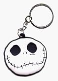 The Nightmare Before Christmas - Jack Skellington Head - Rubber Keychain (Keyring Keyfob)
