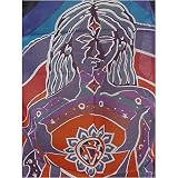 Sarong Pareo Wrap, Yogi in Lotus Position with Chakras Cotton Print - Available in 3 color combinations