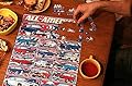 Muscle Cars Jigsaw Puzzle - 1000 Piece - Classic, Old & All-American Car Puzzle Set with Patriotic Design for Adults - Made in USA by Hennessy Puzzles