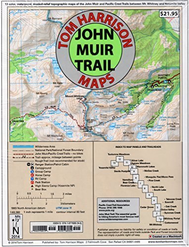 Map-pack of the John Muir Trail (Tom Harrison Maps) by Tom Harrison (1996-11-01)