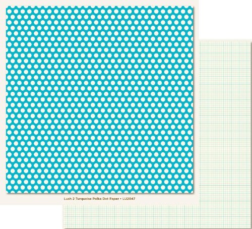 Turquoise Polka Dot 12X12 Lush Collection Paper 