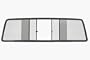 CRL Duo-Vent Four Panel Truck Slider with Clear Glass for 1987-1996 Mitsubishi Standard and Macro Cabs