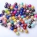 RUBYCA 200Pcs Mix Czech Tiny Satin Luster Glass Pearl Round Bead 8mm Assortment Beading DIY Jewelry