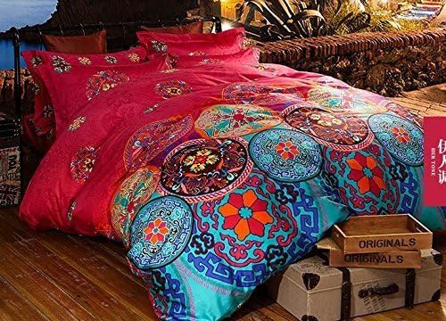 Cliab Boho Bedding Bohemian Bedding Exotic Bedding Queen Egyptian Cotton Duvet Cover Set by moroccan bedding