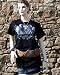 Langes Skull Shirt! white ROSE PUNK LOLITA Gothic PIRAT L 047