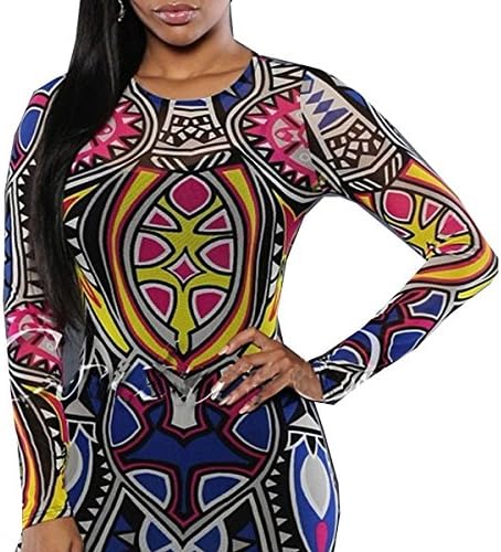 Women Sexy Bandage Bodycon Jumpsuit Tattoo Print Bodysuit 3XL Multi-Color