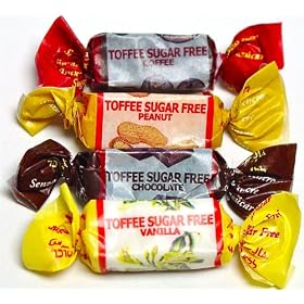Golightly ASSORTED TOFFEES, 1 lb, Sugar Free, Individually wrapped (about 65 pcs)
