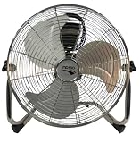 18" Chrome Floor Standing Air Circulator Fan 3 Speed Settings