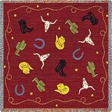 Cowboy Days Lap Square - 53 x 53 Blanket/Throw