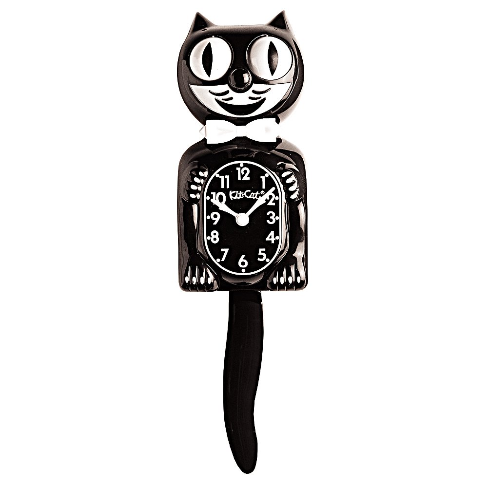 Smithsonian KitCat® Clock Kit cat clock, Cat clock, Black clocks