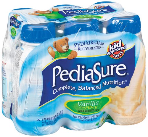 PediaSure Nutrition Drink with Fiber, Lactose Free, Vanilla, 24-8 oz. bottles