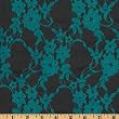 56 Wide Giselle Stretch Lace Floral Light Teal Fabric By The Yard