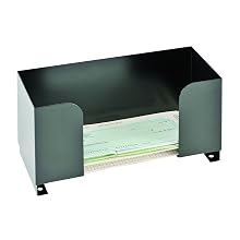 MMF Industries Steel Deposit Ticket Holder, Powder Coated Finish, 10 x 4 x 6 Inches, Black (268067004)