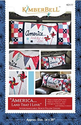 Kimberbell America...Land That I Love Bench Pillow Cover Pattern