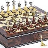 Bello Italiano Chessmen & Milano Chess Board/Cabinet From Italy