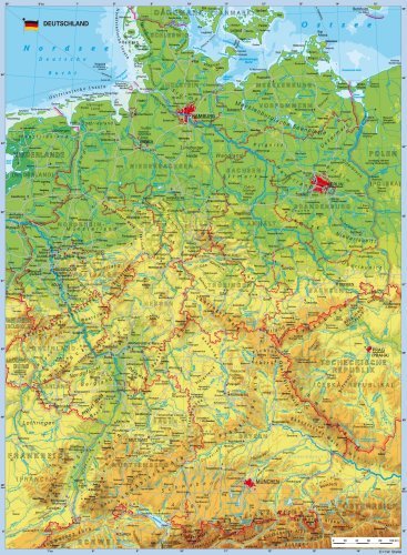 Ravensburger 10774 - Deutschlandkarte geografisch - 100 Teile XXL Puzzle Preisvergleich