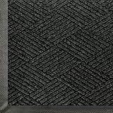 Andersen 2295 WaterHog Eco Premier Polyester Fiber Entrance Indoor/Outdoor Floor Mat, SBR Rubber Backing, 5' Length x 3' Width, 3/8" Thick, Black Smoke