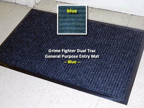 General Purpose Indoor Floormat - "Grime Fighter DualTrac" - 3' x 5' - Blue - Commercial Grade Entrance Mat