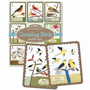 Counting Birds Number Cards Wall Art by eeBoo