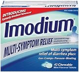 Imodium Multi-Symptom Relief of Diarrhea, Mint, 42-Count Chewable Tablets