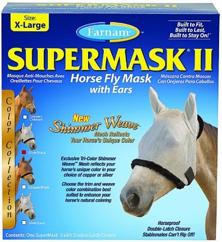 FARNAM COMPANIES INC 100503764 SUPERMASK II WITH EARS SILVER/BLACK EXTRA LARGE