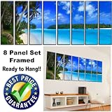 Sea Beach Nature HUGE Photo Canvas Print READY TO HANG!! 96 x 32
