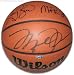Michael Jordan, Larry Bird and Magic Johnson Autographed Wilson Jet Basketball